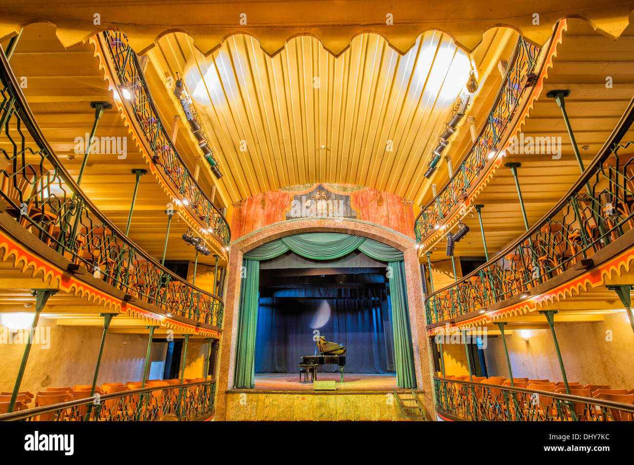 Teatro Municipal, le plus ancien théâtre fonctionnement en Amérique latine, Ouro Preto, Minas Gerais, Brésil Banque D'Images