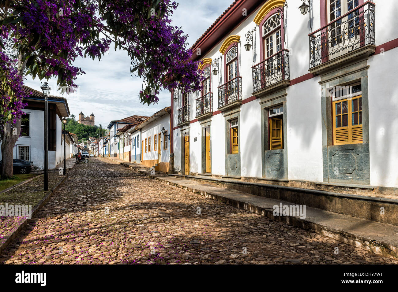 Mariana, ses rues colorées, Minas Gerais, Brésil Banque D'Images