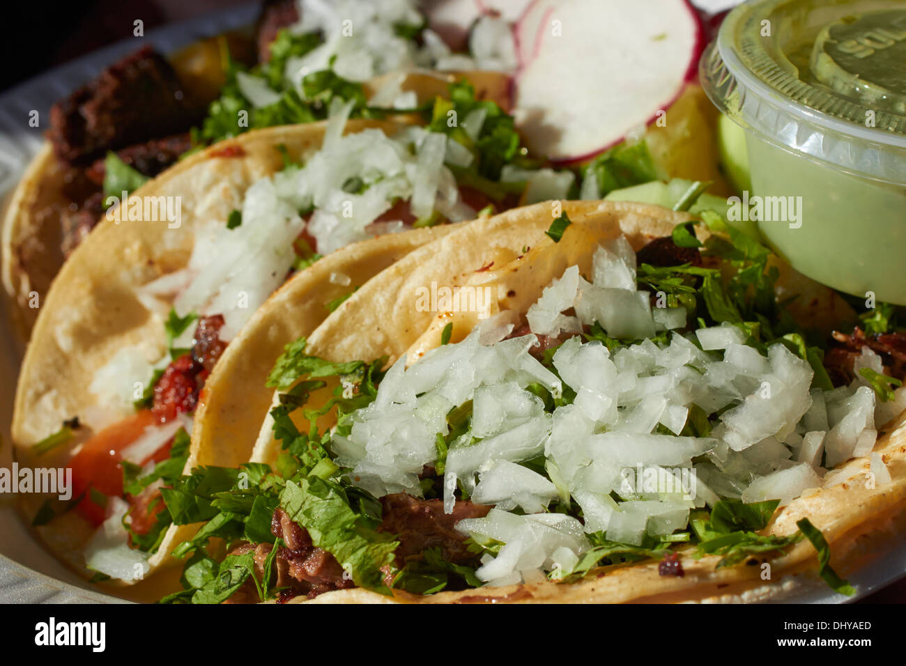 Les tacos al pastor, un classique de l'alimentation de rue mexicain Banque D'Images