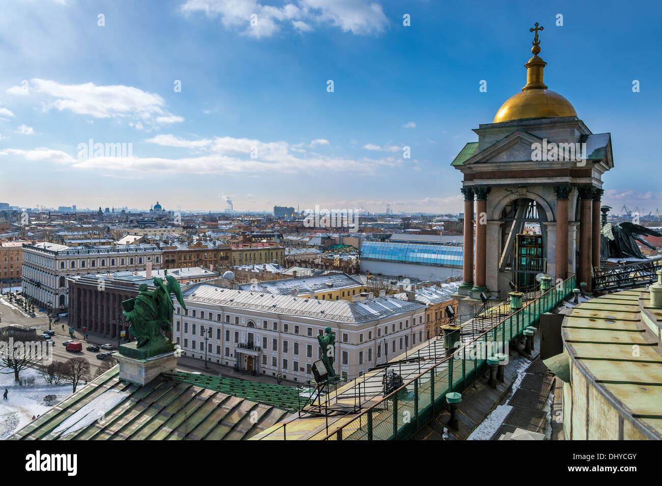 Vue aérienne de Saint-Pétersbourg à partir de la Cathédrale Saint Isaac Banque D'Images