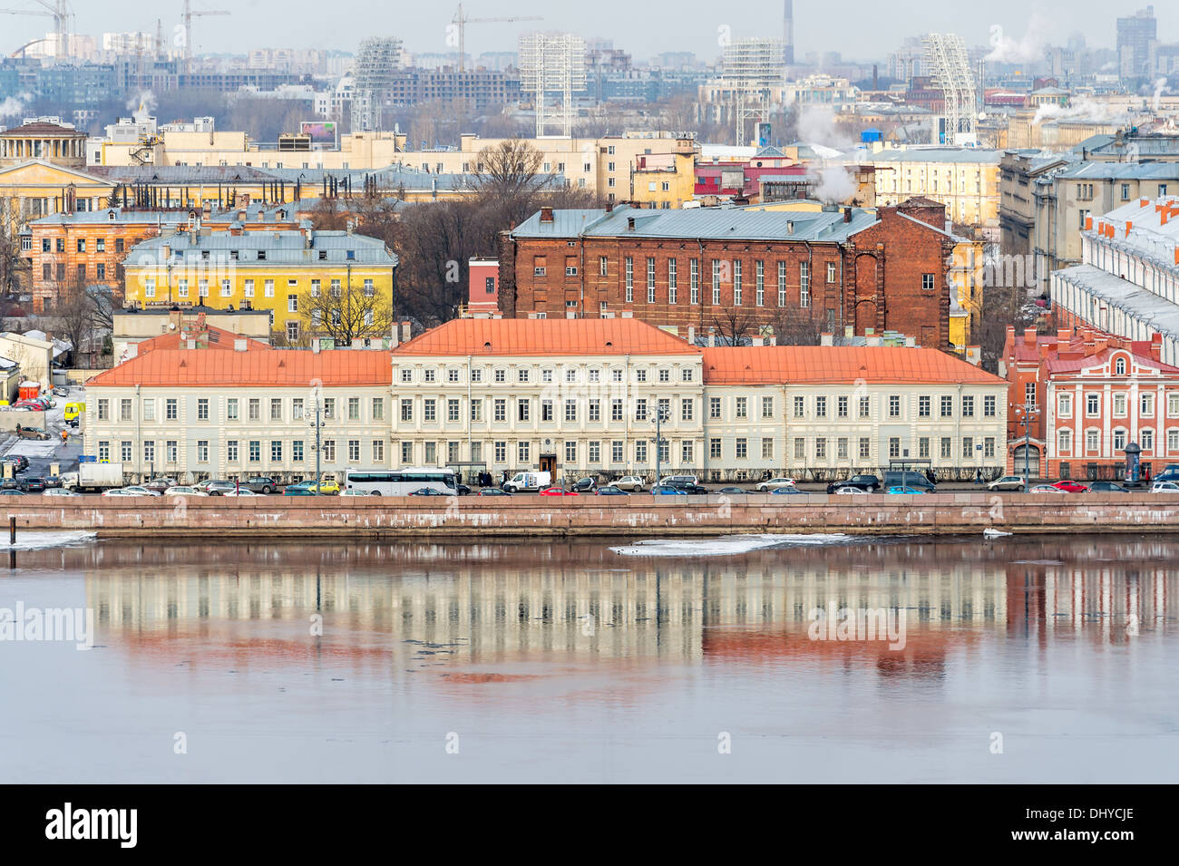Vue aérienne de Saint-Pétersbourg à partir de la Cathédrale Saint Isaac Banque D'Images