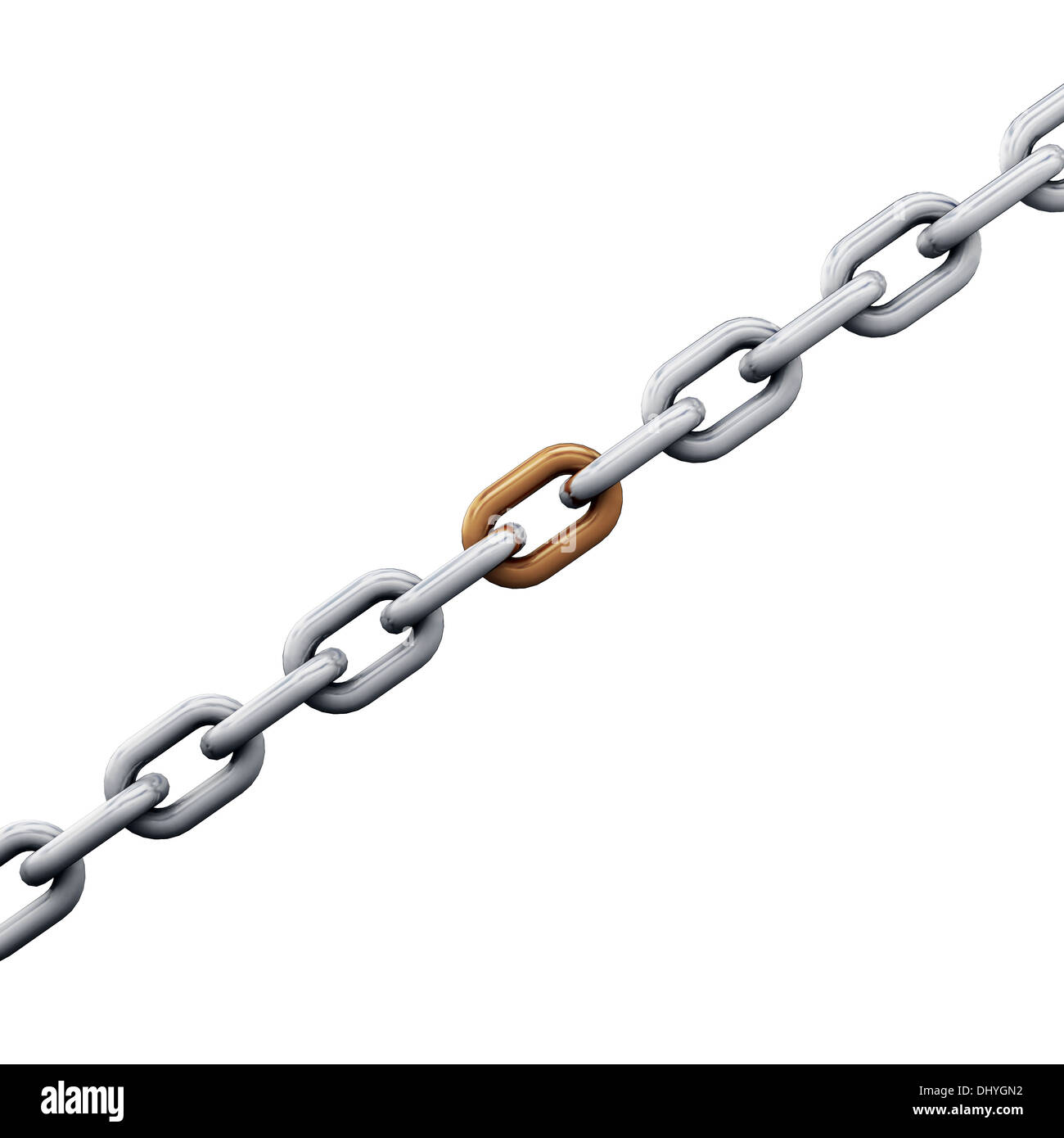 La chaîne 3d isolé sur fond blanc Banque D'Images
