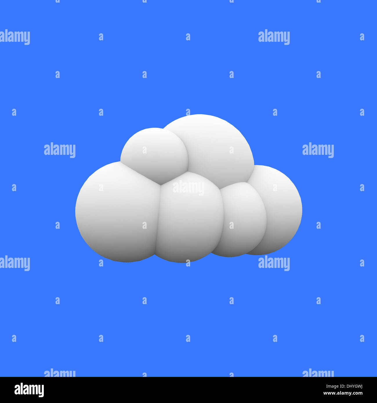 Nuage sur fond bleu Banque D'Images