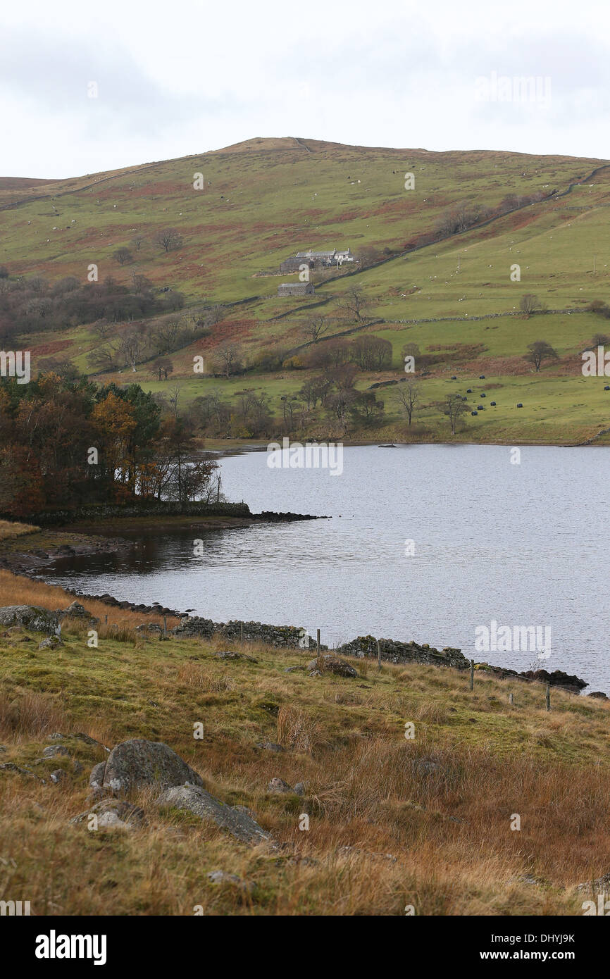 Sleddale Hall ferme dans la région de Cumbria. Photo par James Boardman Banque D'Images
