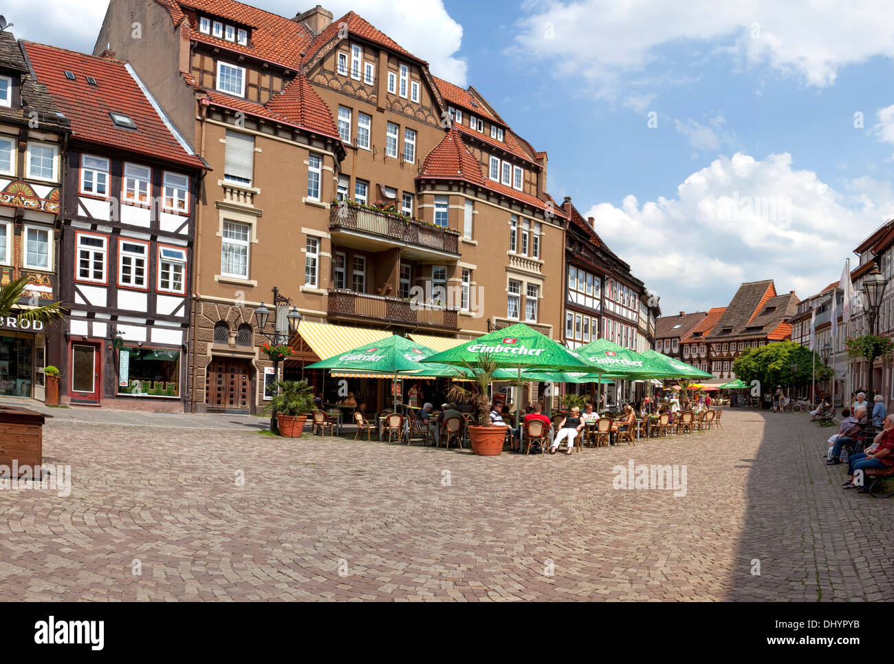 Maisons à colombages de la place du marché, Einbeck, Basse-Saxe, Allemagne, Europe Banque D'Images
