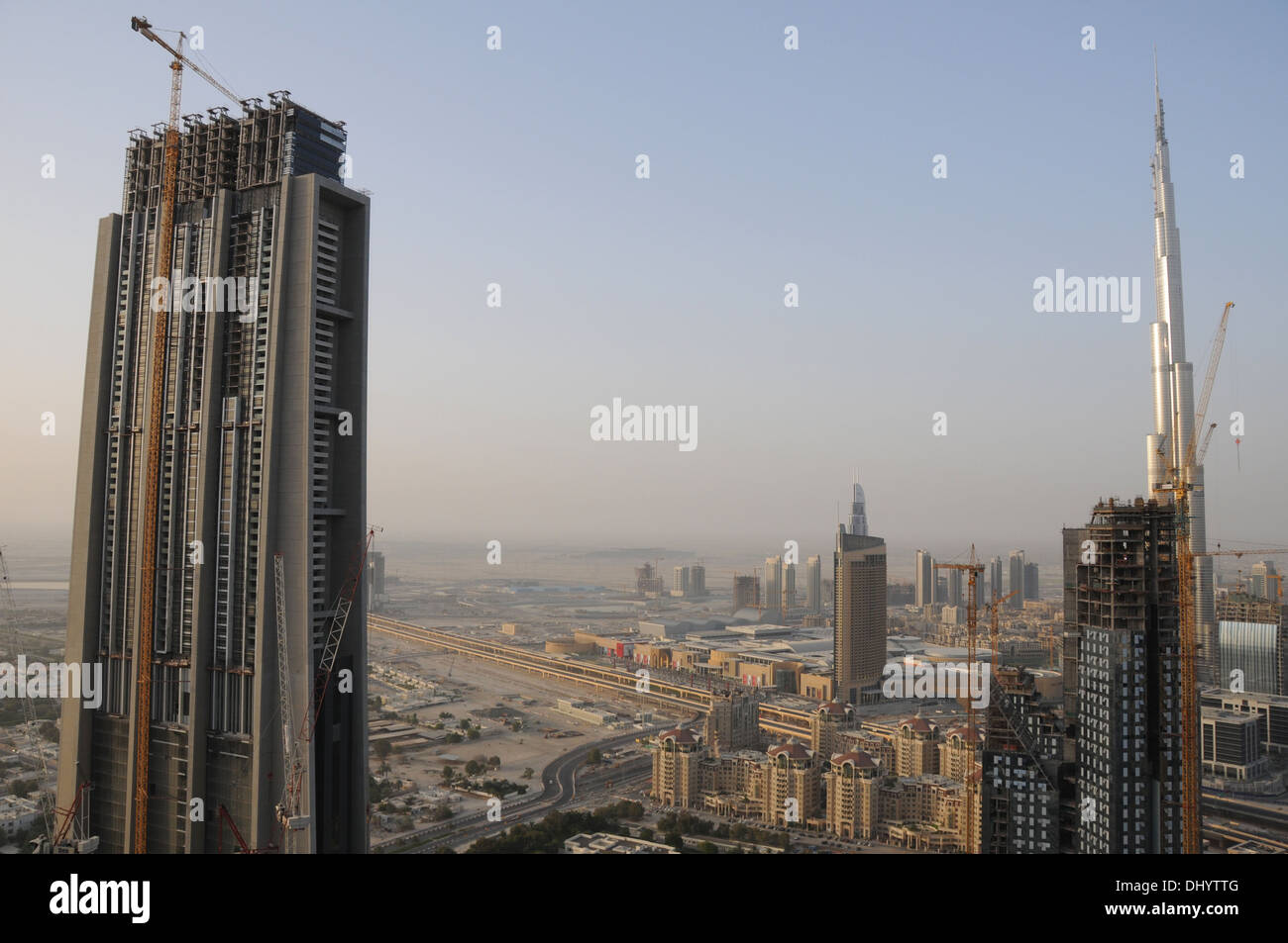 Gratte-ciel en construction à Dubaï, Émirats arabes unis. Banque D'Images