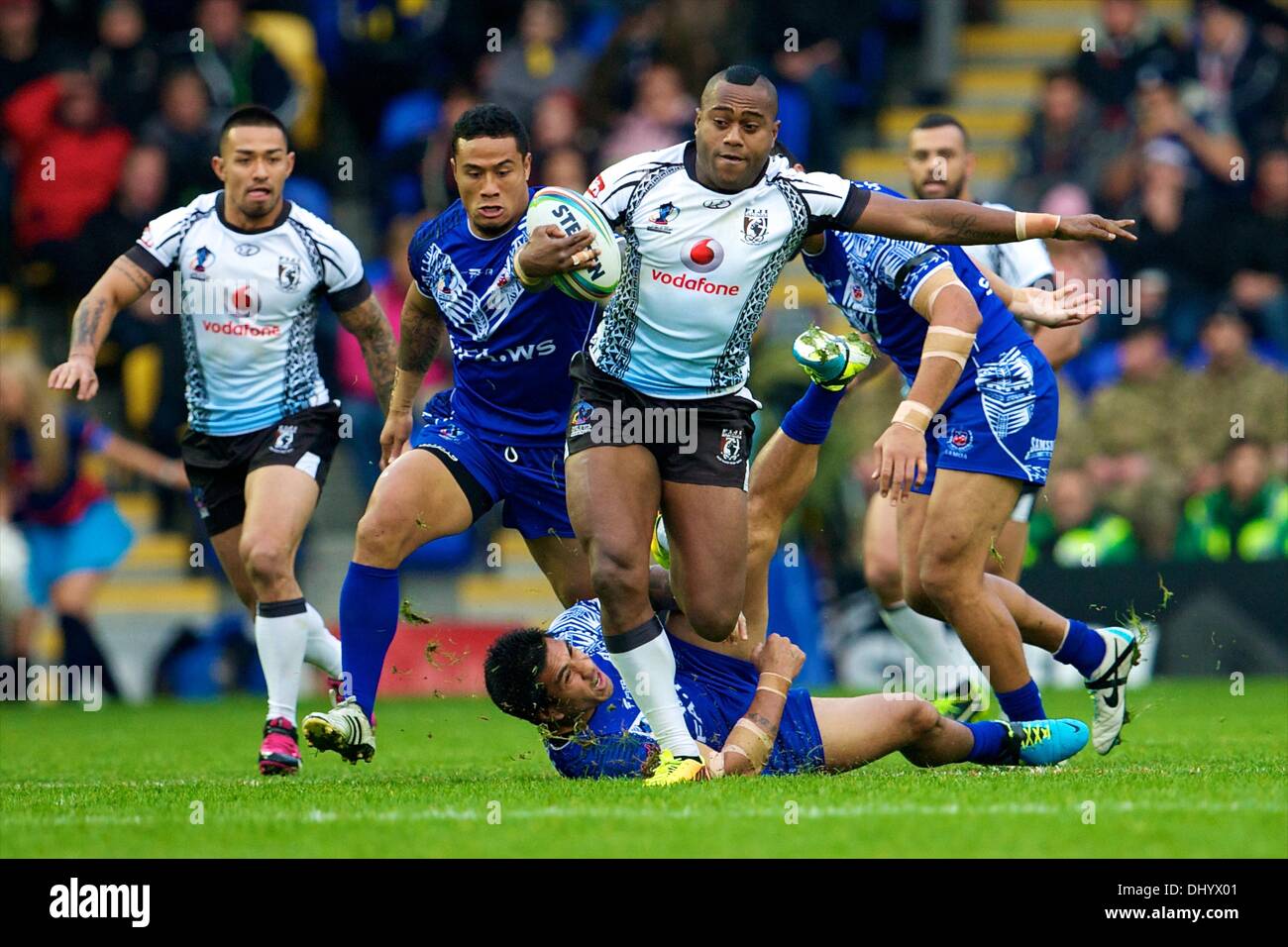 Warrington, Royaume-Uni. 17 novembre, 2013. * Pendant la Coupe du Monde de Rugby quart-de-finale entre les Samoa et les Fidji du stade Halliwell Jones. Credit : Action Plus Sport/Alamy Live News Banque D'Images