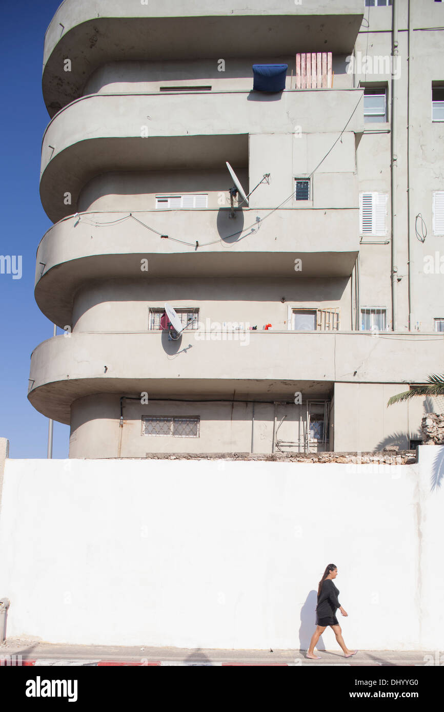 L'architecture du Bauhaus à Tel Aviv, Israël Banque D'Images