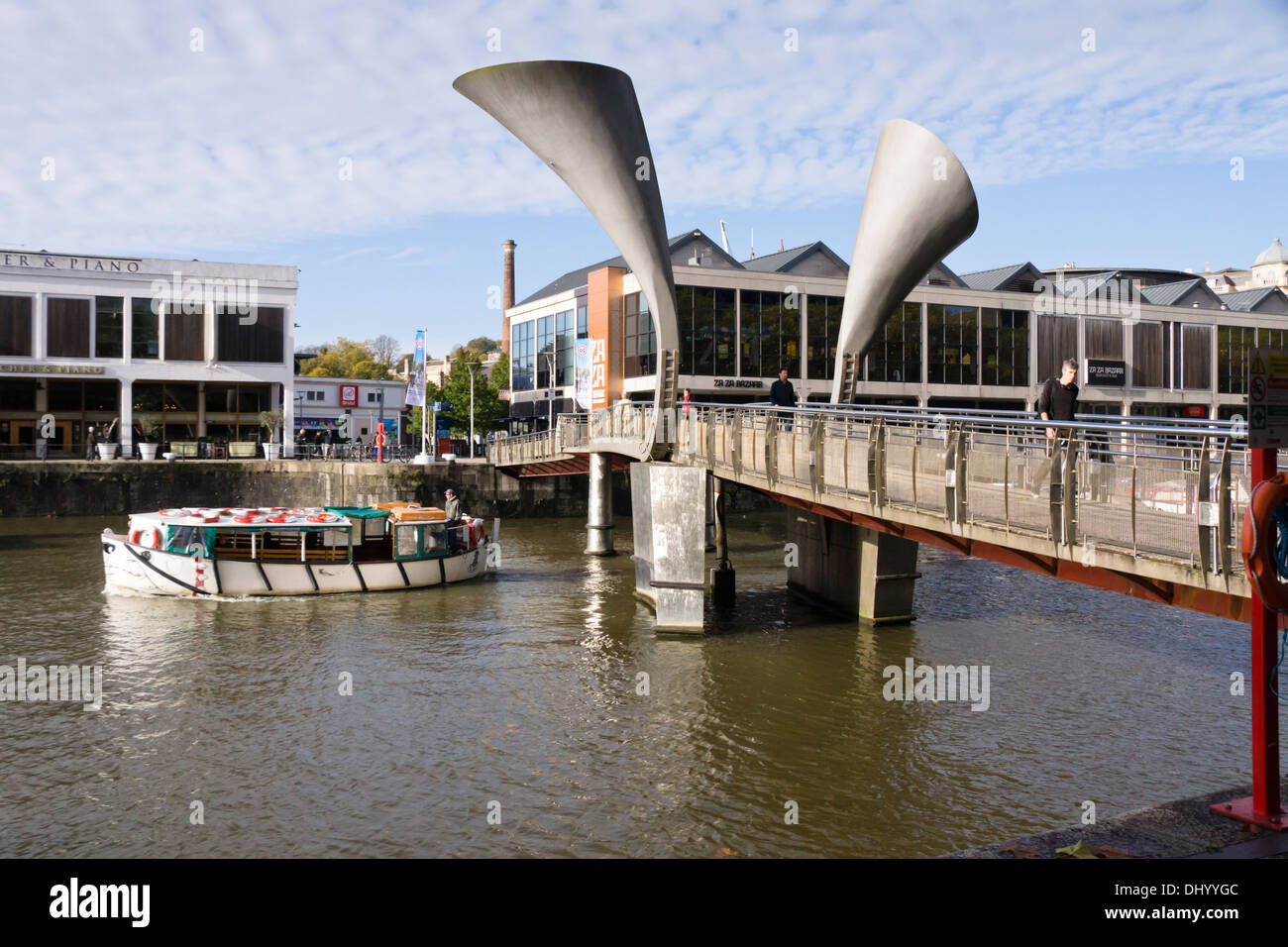 Le port de Bristol Harbourside et England UK Pero's Bridge Banque D'Images