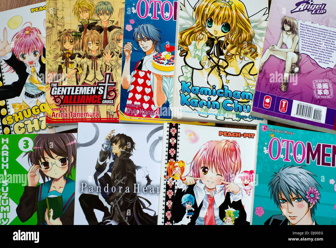 Une sélection de livres manga japonais Banque D'Images