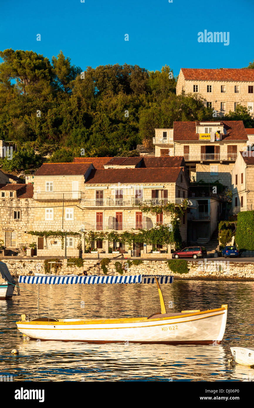 Račišće, île de Korcula, Croatie Banque D'Images