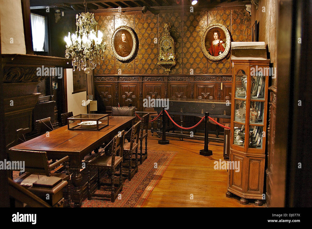 Le 17ème-18ème siècle Dimensions Chambre dans le Musée Plantin-Moretus à Anvers Banque D'Images