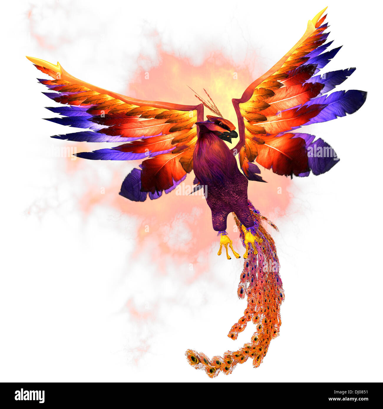 Le Phoenix Firebird est un symbole mythique de la régénération ou de renouvellement de la vie. Banque D'Images