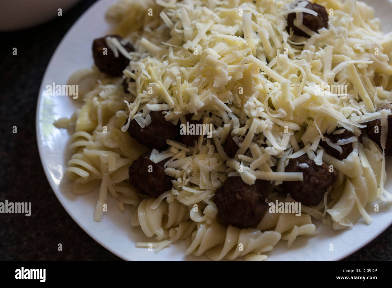 Assiette de fromage boulettes de viande paster Banque D'Images