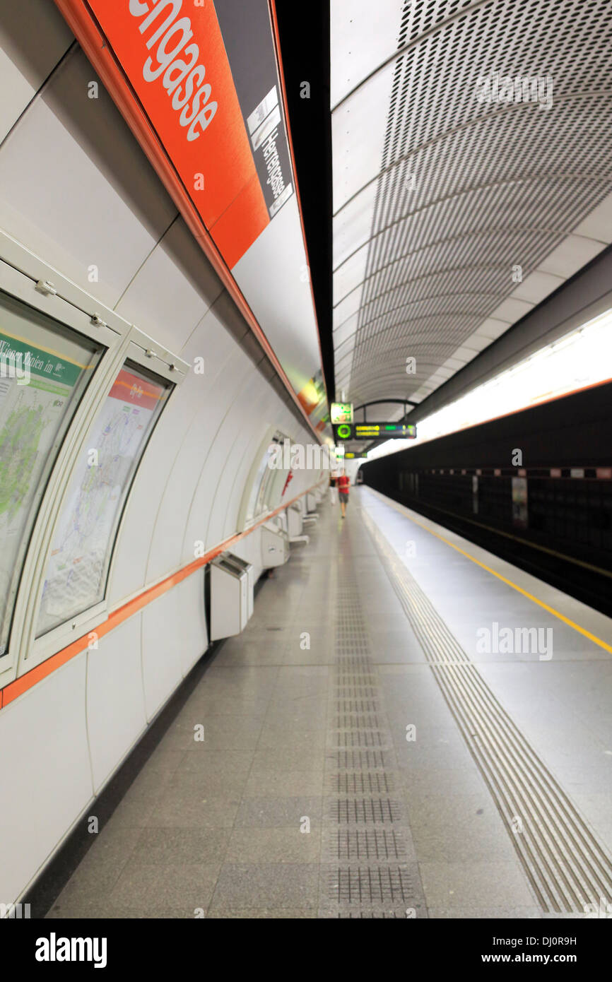 Intérieur de la station de métro Herrengasse, Vienne, Autriche Banque D'Images