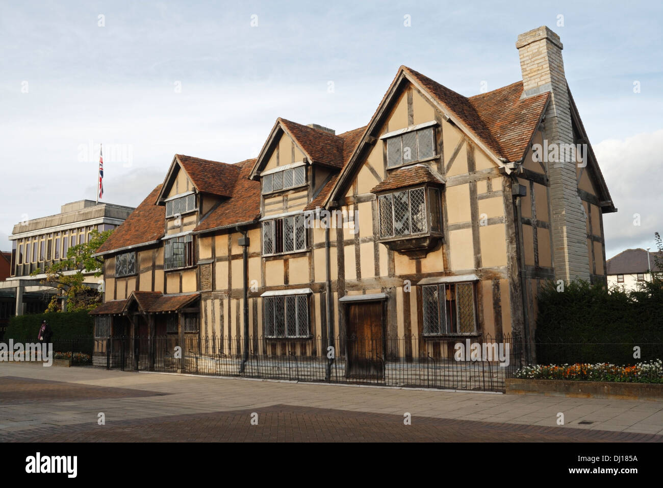 Lieu de naissance de William Shakespeare dans Henley Street, Stratford upon Avon, Angleterre, bâtiment classé Grade I. Banque D'Images