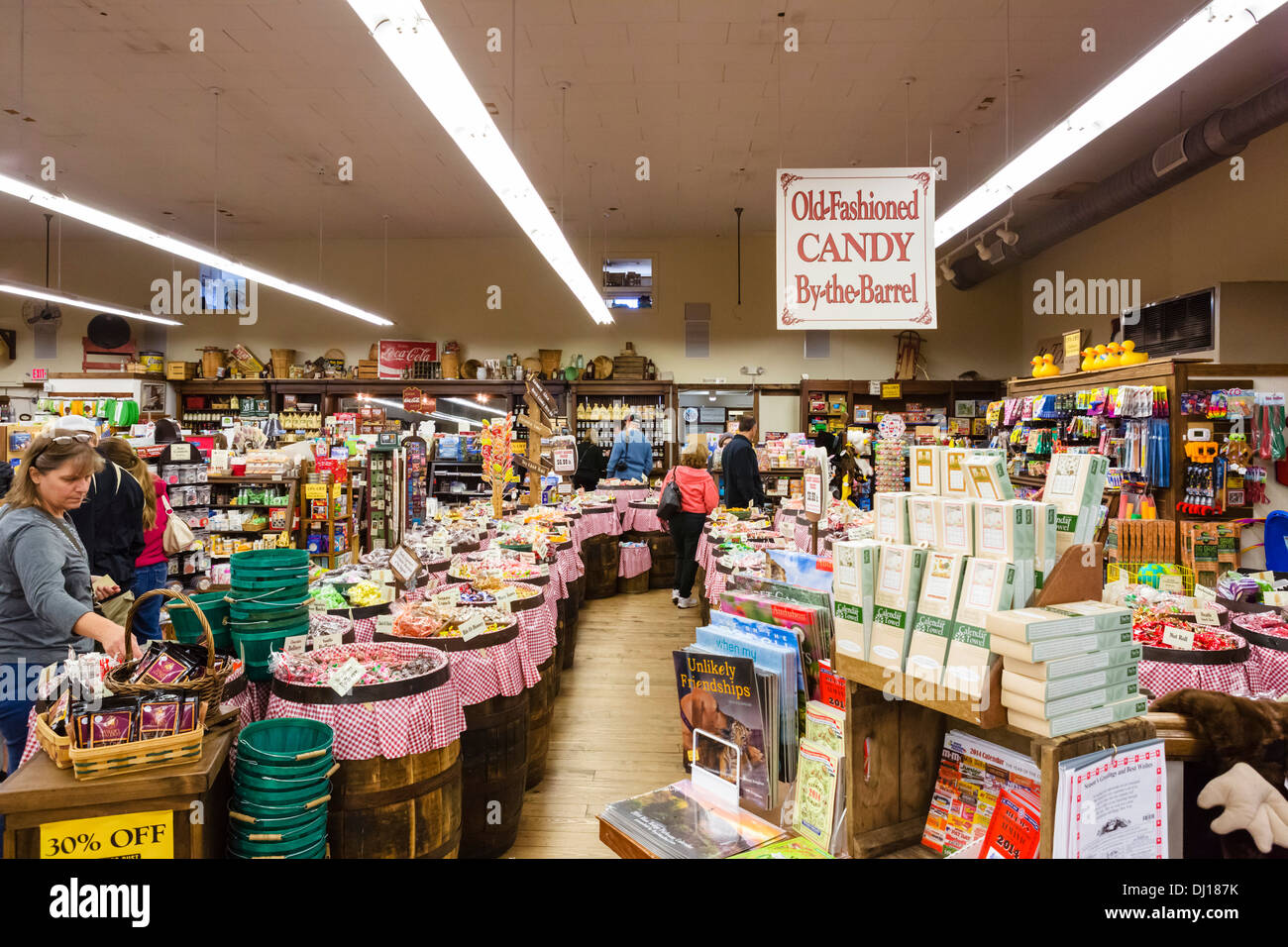 Intérieur de la 19thC Mast General Store sur Biltmore Avenue au centre-ville de Asheville, Caroline du Nord, États-Unis Banque D'Images