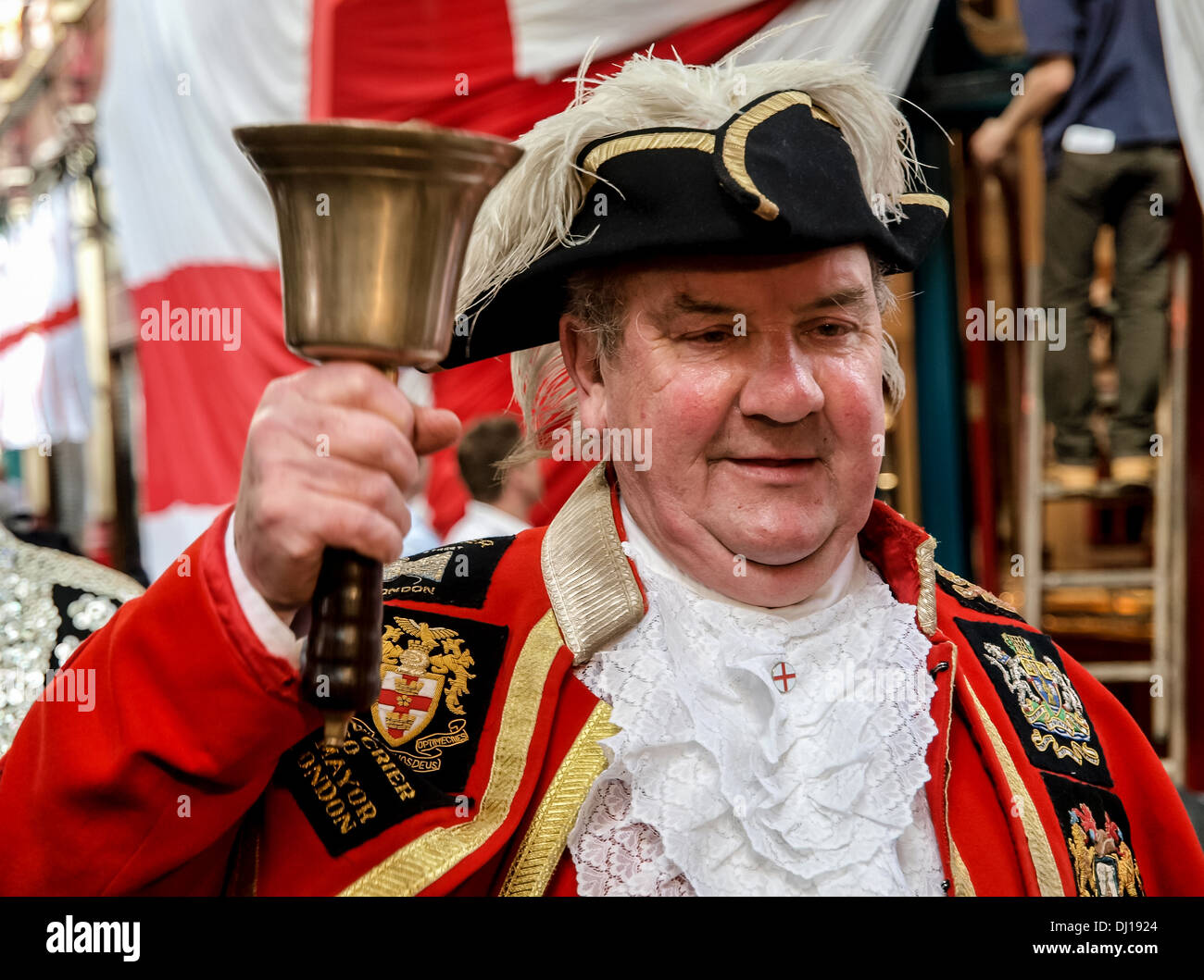 Un crieur public à Londres, Angleterre Banque D'Images