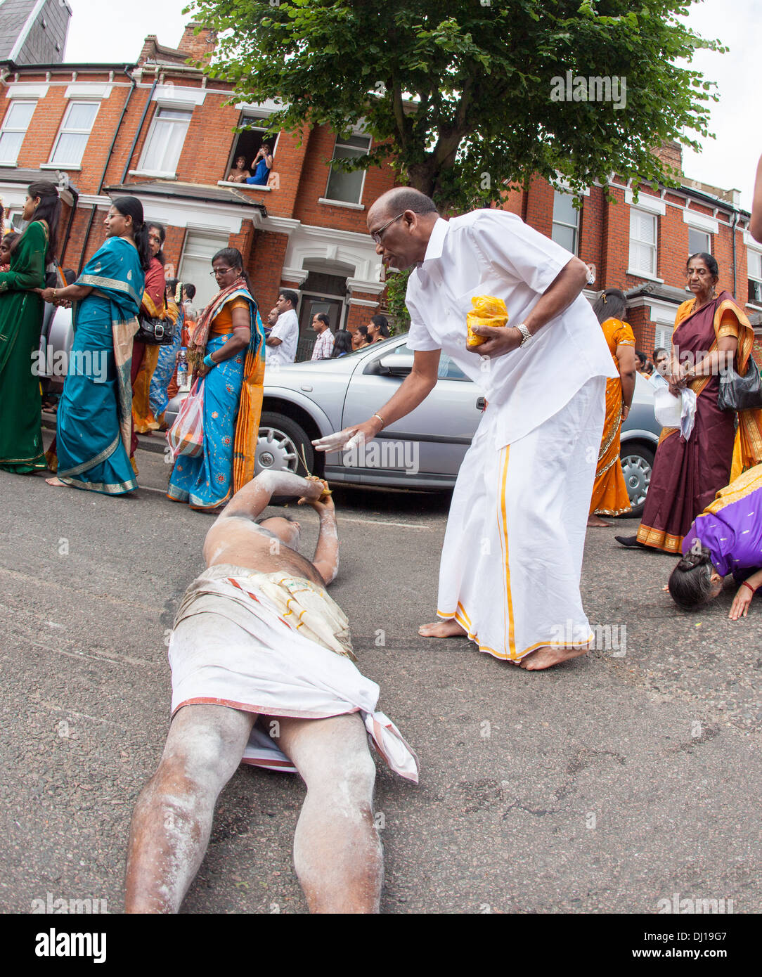 Le matériel roulant à l'Pèlerins Rath Yatra festival hindou de la Temple Murugan le nord de Londres UK Banque D'Images