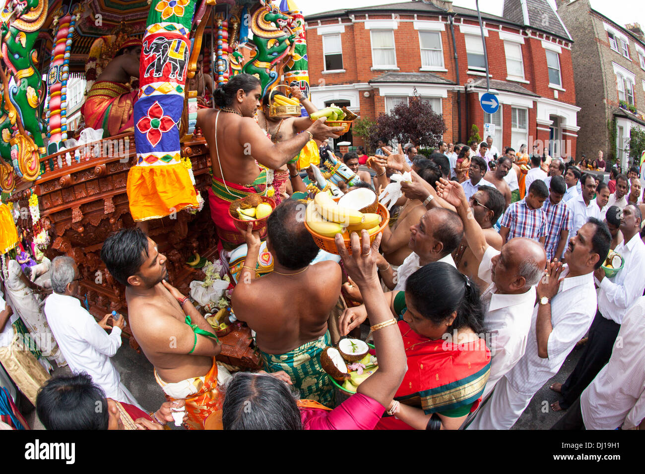 Le Rath Yatra Festival du Temple Murugan le nord de Londres UK Banque D'Images