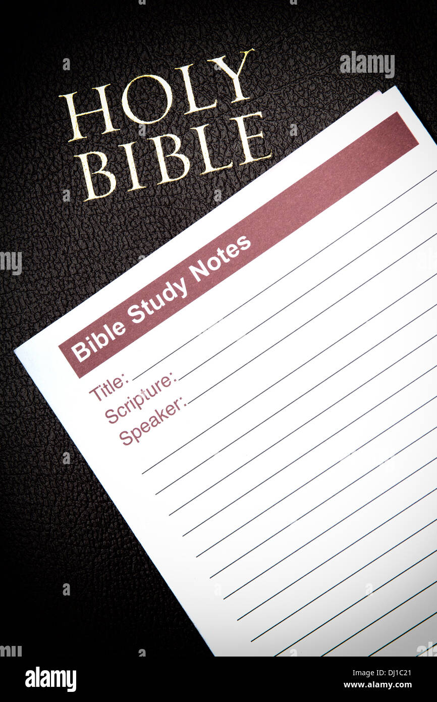 Bible et l'étude note prêt pour votre texte. Banque D'Images