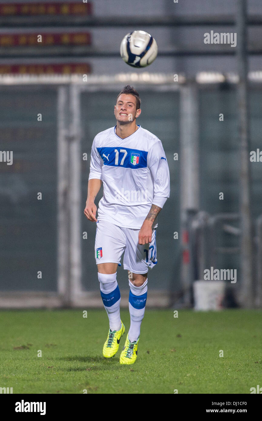 Reggio Emilia, Italie. 14Th Nov, 2013. Francesco Fedato (ITA) Football / Soccer : Championnat de 2015 Tour Groupe 9 match entre l'Italie 3-0 Irlande du Nord au stade Mapei à Reggio Emilia, Italie . © Maurizio Borsari/AFLO/Alamy Live News Banque D'Images