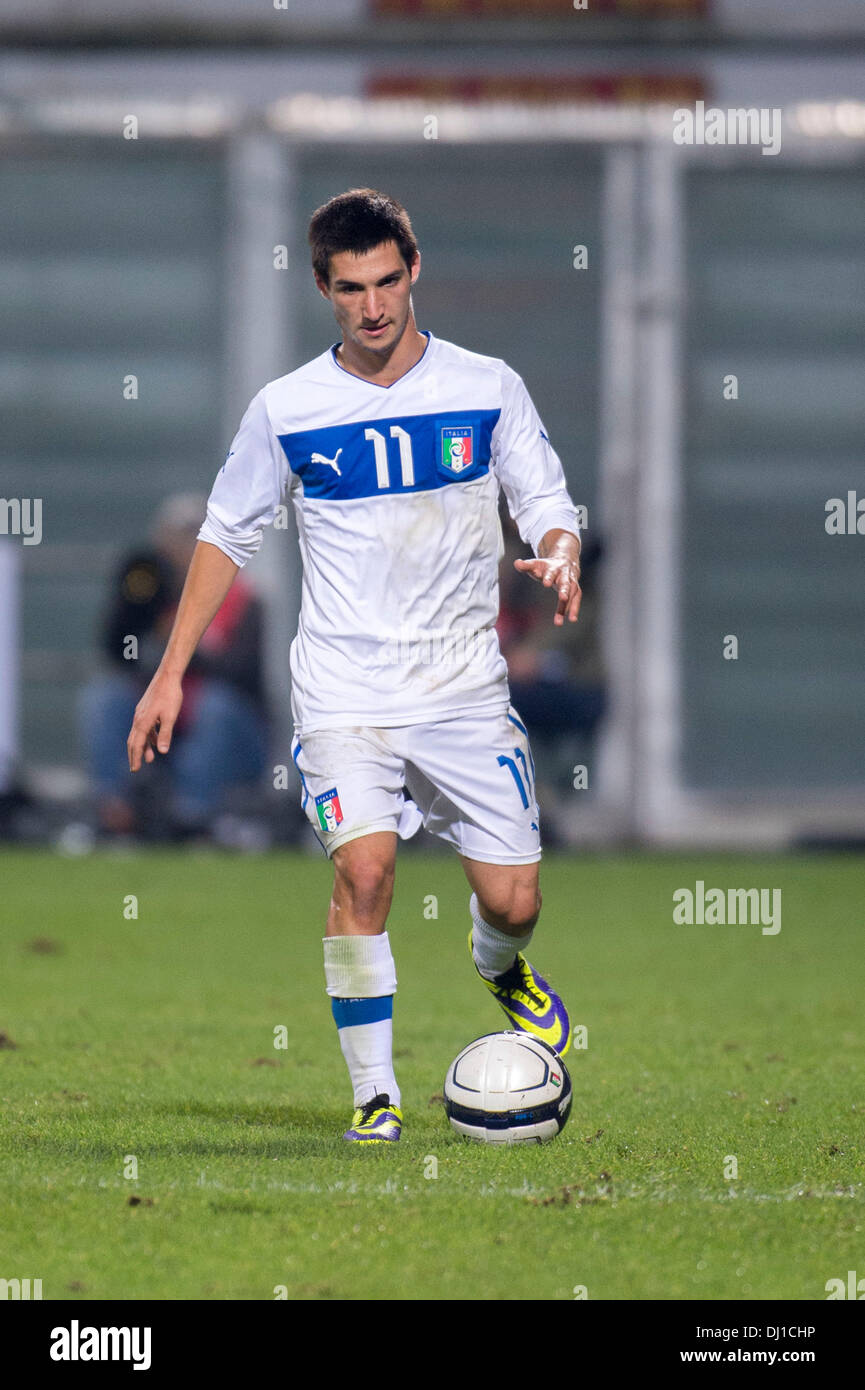 Reggio Emilia, Italie. 14Th Nov, 2013. Matteo Politano (ITA) Football / Soccer : Championnat de 2015 Tour Groupe 9 match entre l'Italie 3-0 Irlande du Nord au stade Mapei à Reggio Emilia, Italie . © Maurizio Borsari/AFLO/Alamy Live News Banque D'Images