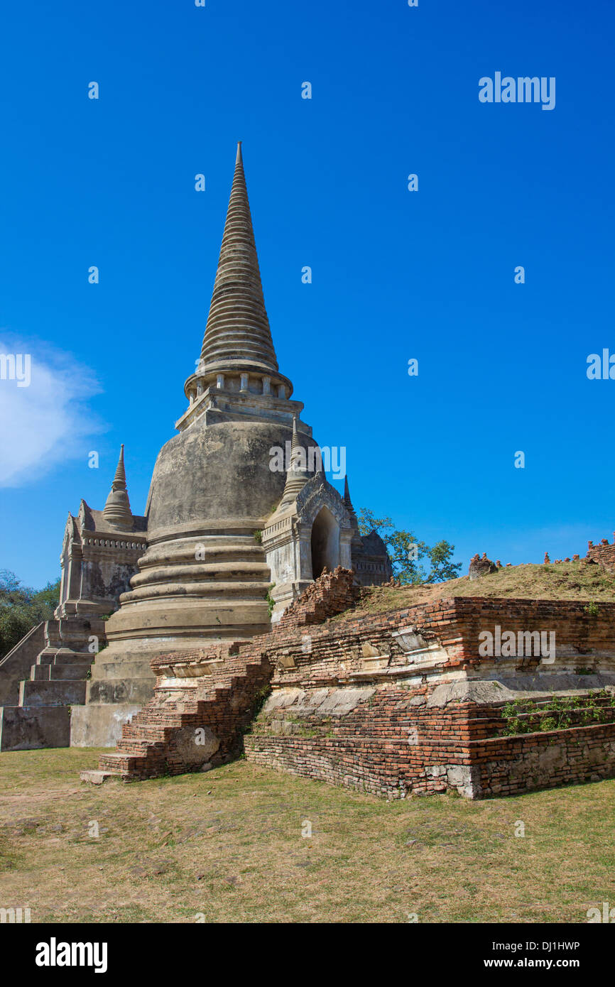 Wat Phra Si Sanphet (Temple d'Ayutthaya, Thaïlande) Historique Banque D'Images