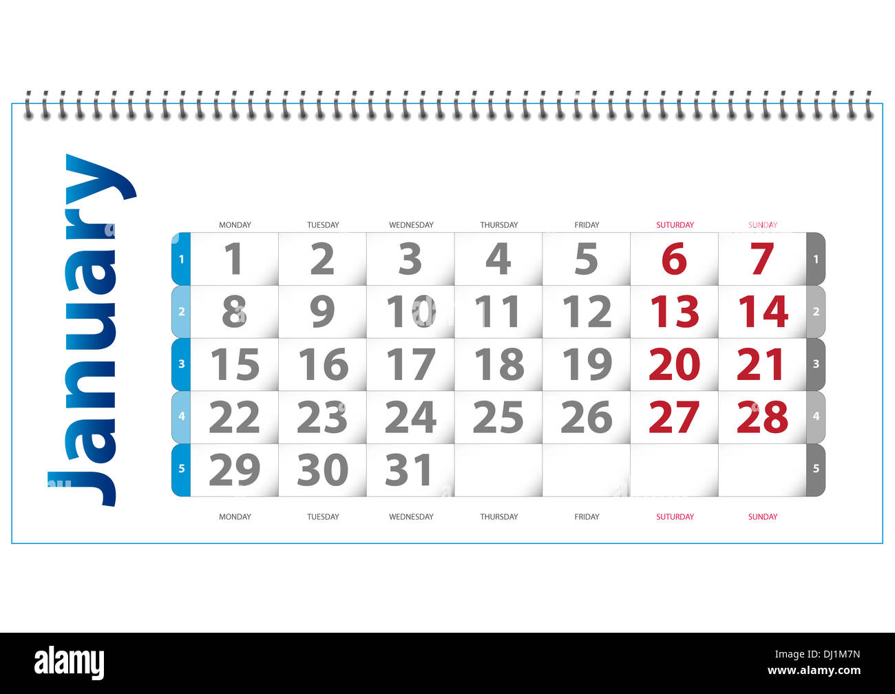 Modèle de calendrier Banque D'Images