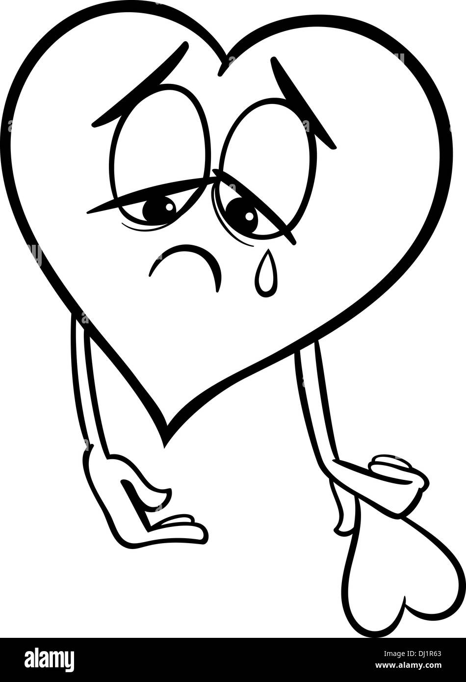 Cartoon Noir Et Blanc Illustration De Triste Cœur Brise En Amour Valentine Jour Pour Coloring Book Photo Stock Alamy Cartoon Noir Et Blanc Illustration De Triste Cœur Brise En Amour Valentine Jour Pour Coloring Book Photo Stock Alamy