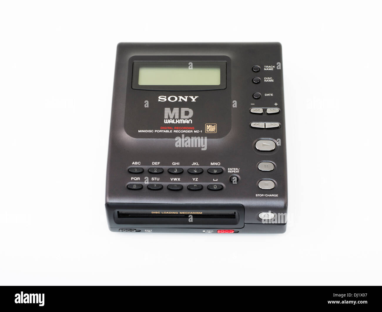 Enregistreur Minidisc Sony MZ-1 ( Mini Disc ) premier joueur portrable - 1992 Banque D'Images