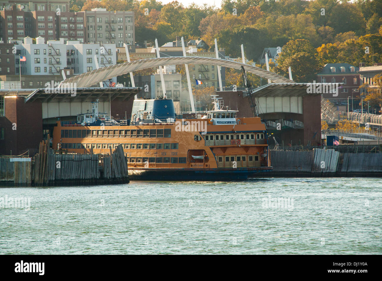 Le ferry pour Staten Island, New York City, États-Unis d'Amérique. Banque D'Images