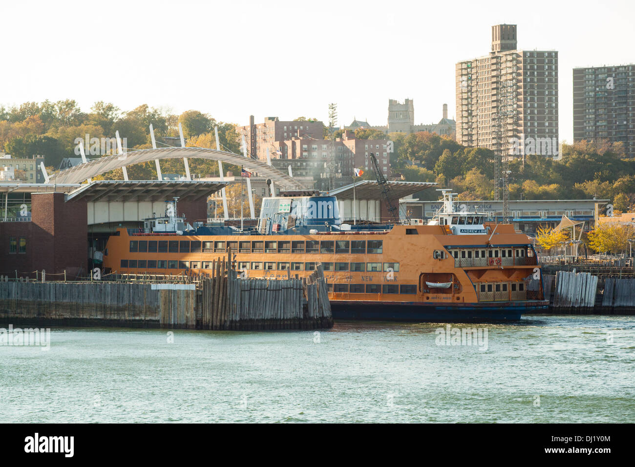 Le ferry pour Staten Island, New York City, États-Unis d'Amérique. Banque D'Images