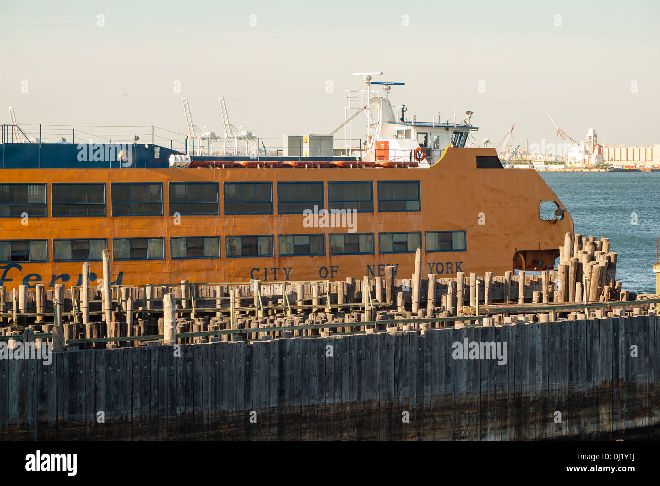 Le ferry pour Staten Island, New York City, États-Unis d'Amérique. Banque D'Images