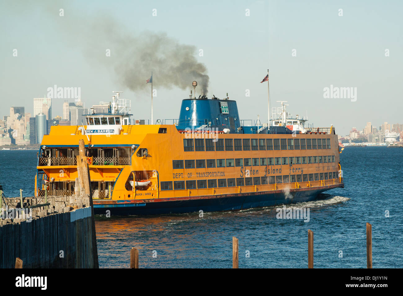 Le ferry pour Staten Island, New York City, États-Unis d'Amérique. Banque D'Images