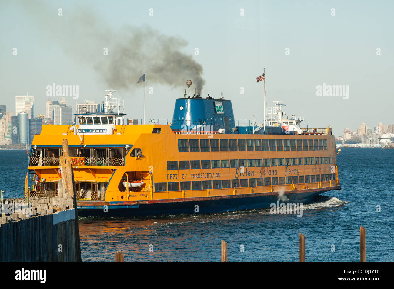 Le ferry pour Staten Island, New York City, États-Unis d'Amérique. Banque D'Images
