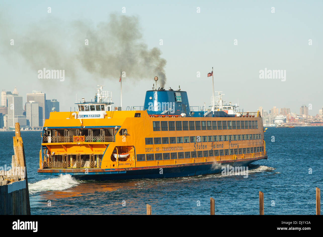 Le ferry pour Staten Island, New York City, États-Unis d'Amérique. Banque D'Images