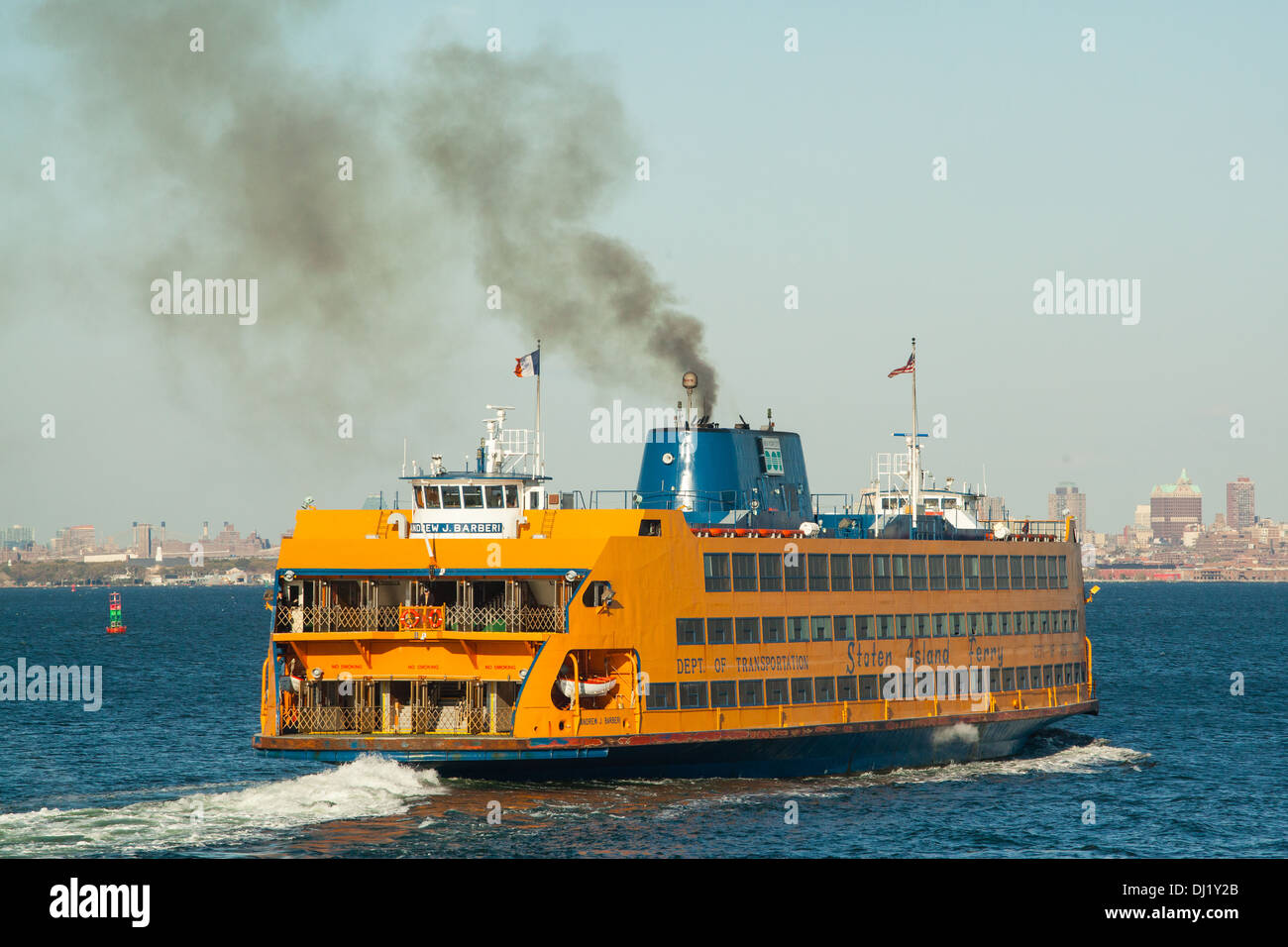 Le ferry pour Staten Island, New York City, États-Unis d'Amérique. Banque D'Images