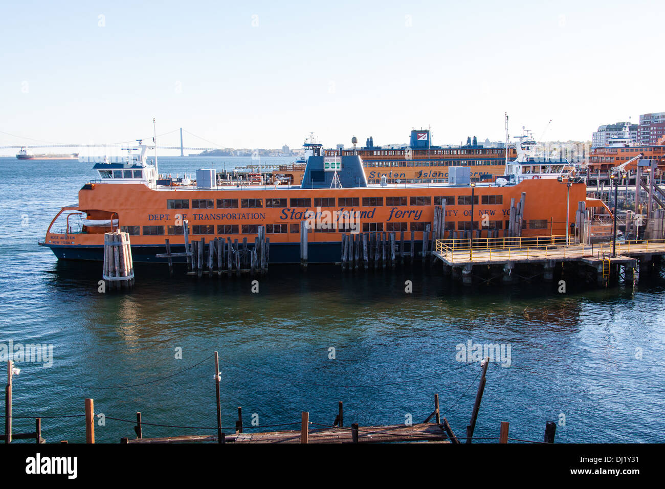 Le ferry pour Staten Island, New York City, États-Unis d'Amérique. Banque D'Images
