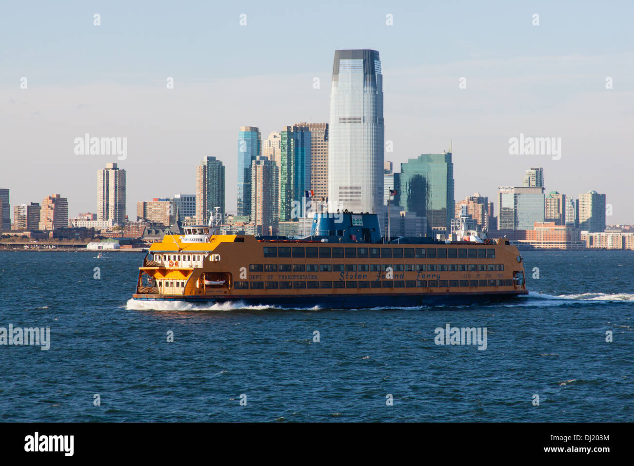 Le ferry pour Staten Island, New York City, États-Unis d'Amérique. Banque D'Images
