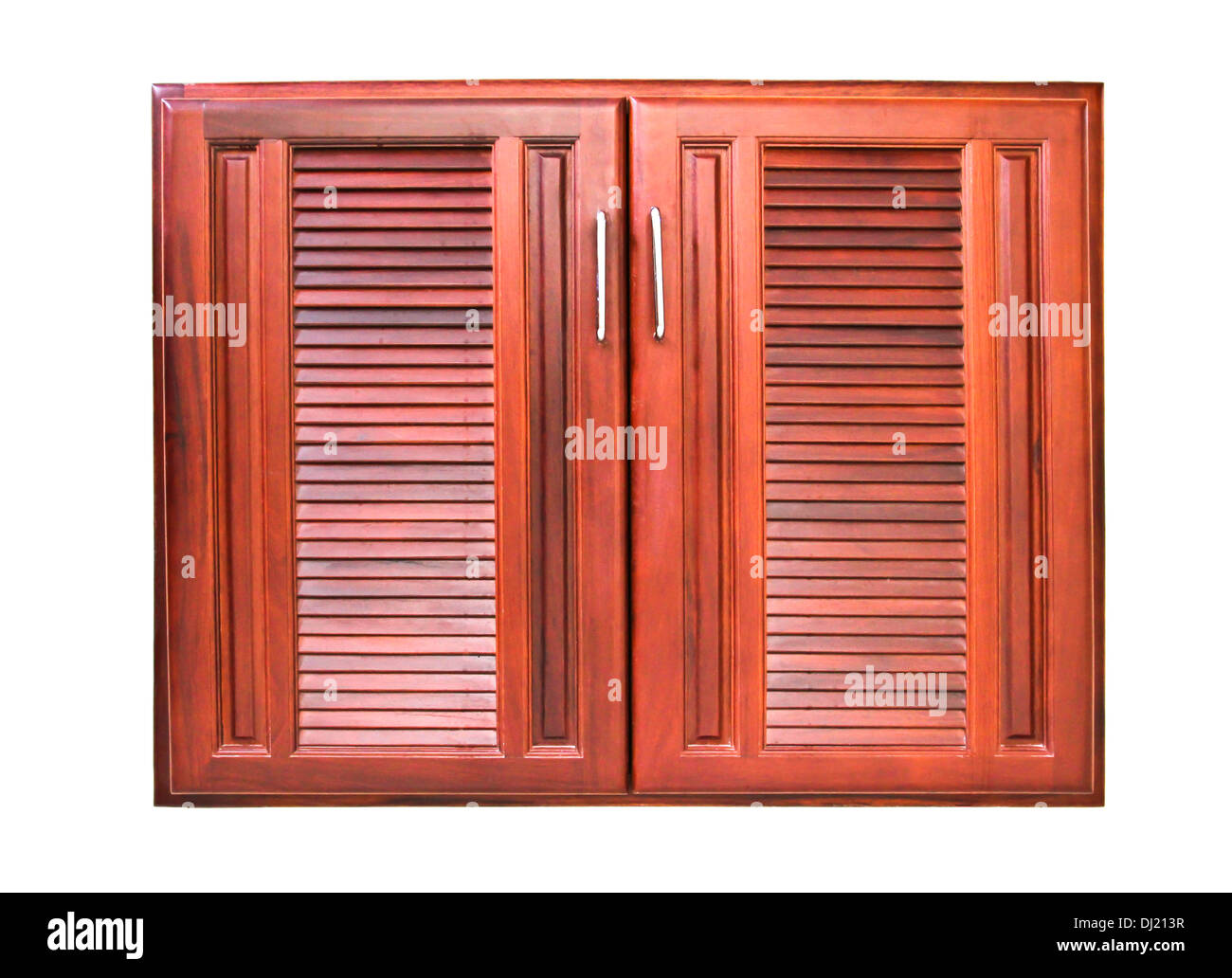 Les portes d'armoire en bois Banque D'Images