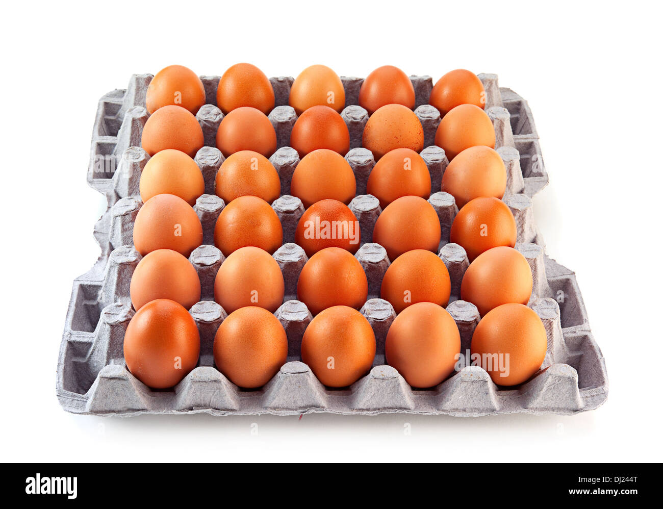 Oeuf de poule dans un emballage en carton Banque D'Images