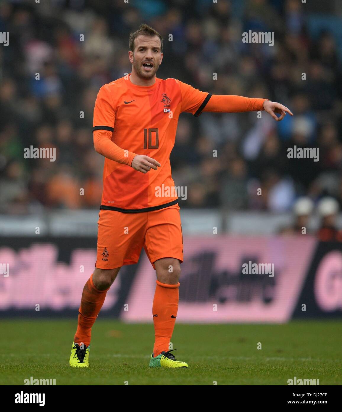 Genk, en Belgique. 16 Nov, 2013. Match amical International de Football Hollande face au Japon. Rafael van der Vaart Holland Credit : Action Plus Sport/Alamy Live News Banque D'Images