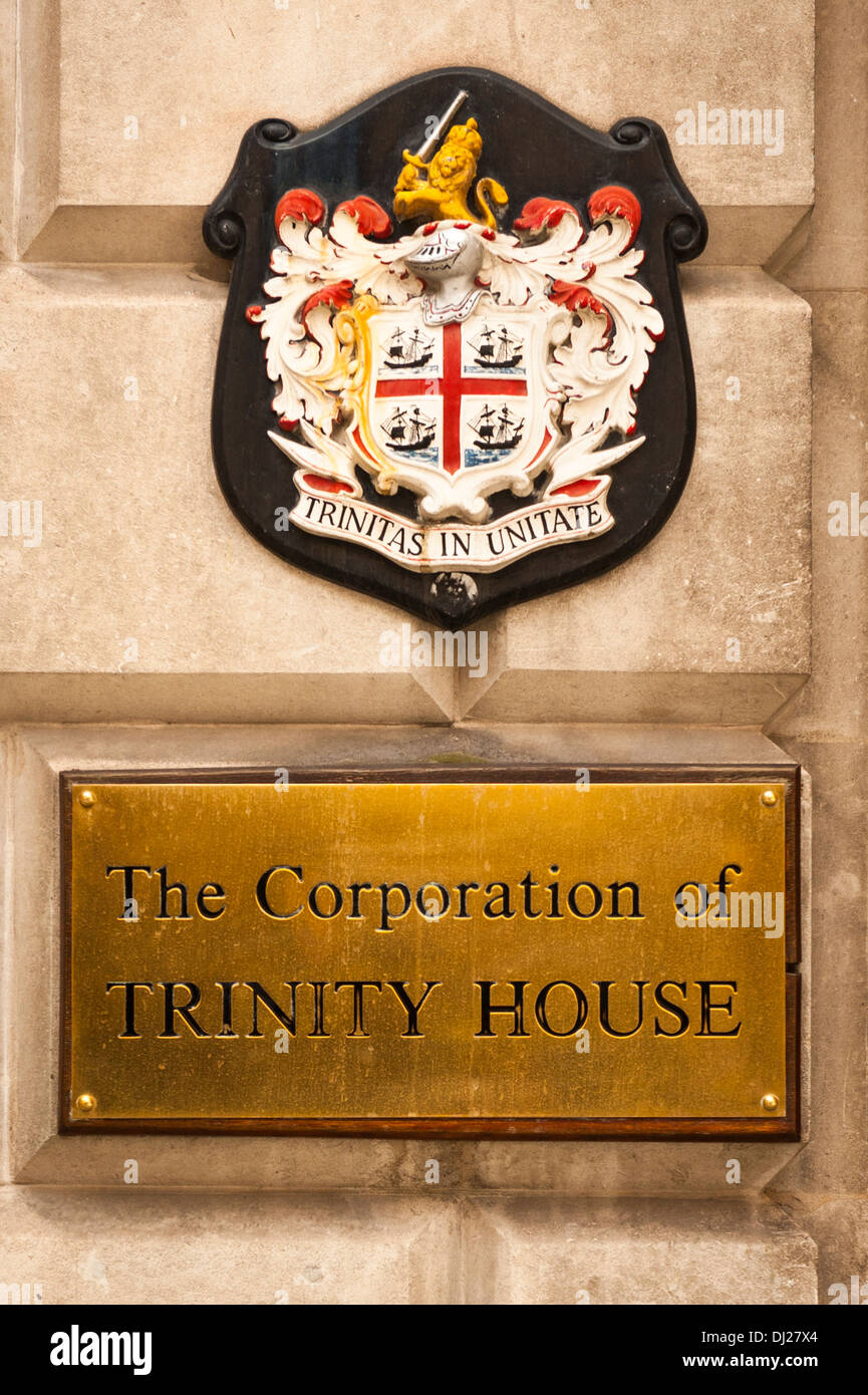 Ville de London Tower Hill , , La Corporation de la Maison de la Trinité d'expédition et de sécurité des marins marins , charte royale Henry VIII 1514 Banque D'Images