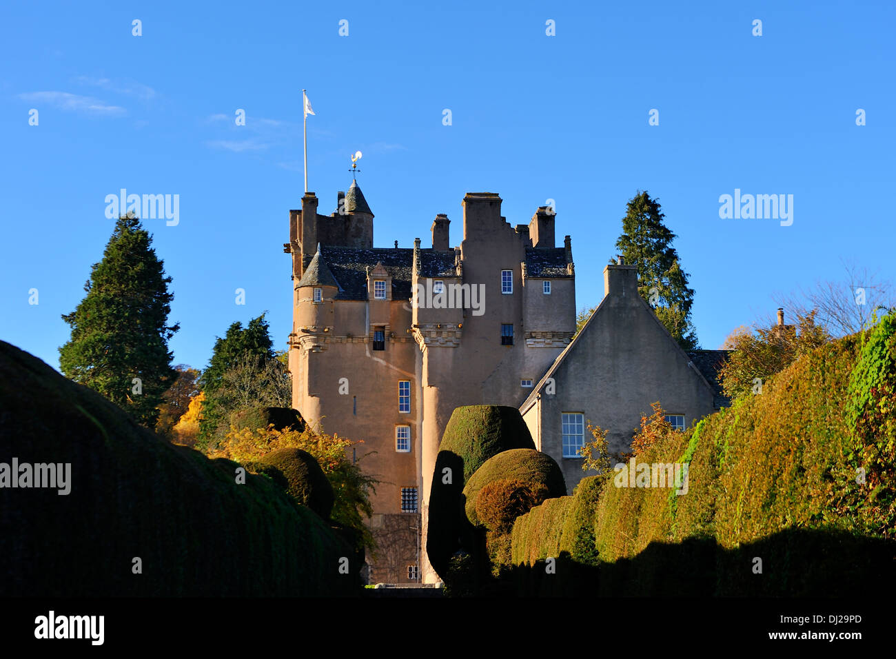 Jardin du Château de Crathes près de Banchory, Aberdeenshire, Scotland Banque D'Images