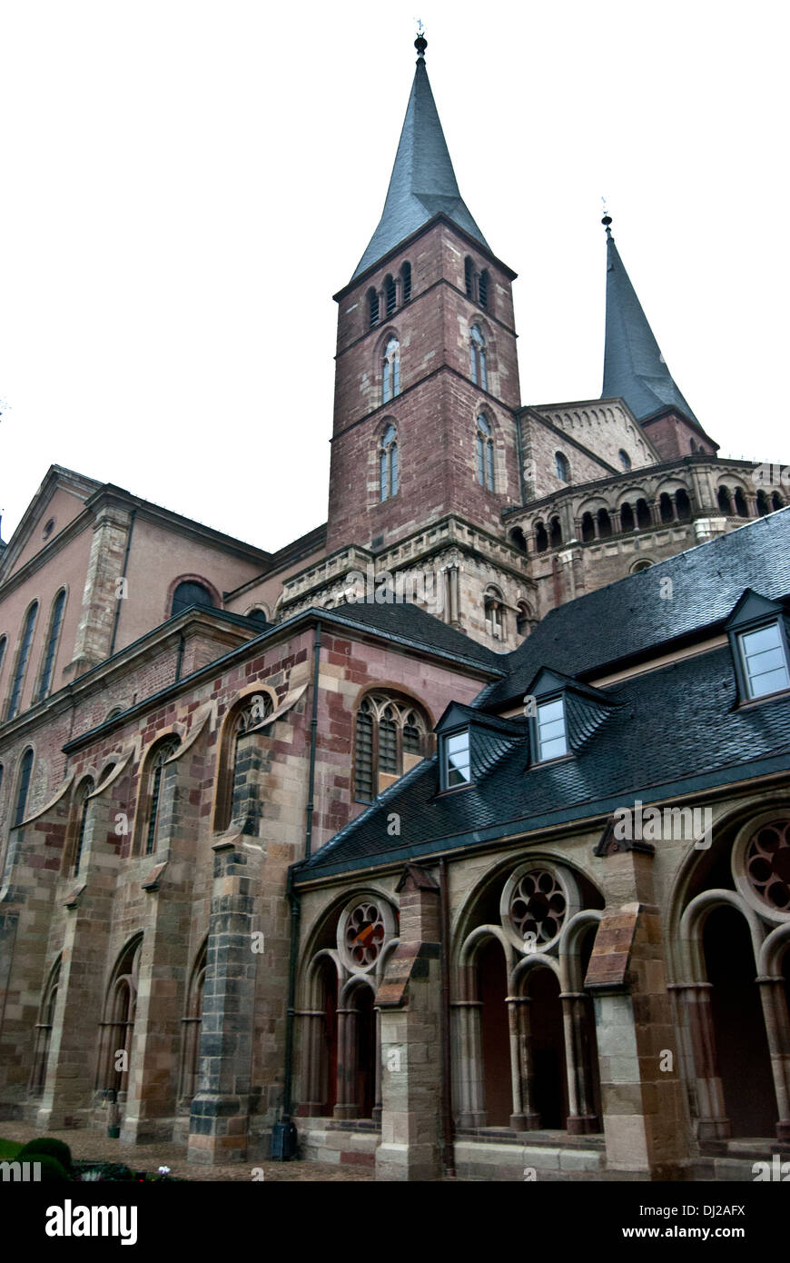 L'église, gothique, statues, Trèves, trévires Banque D'Images