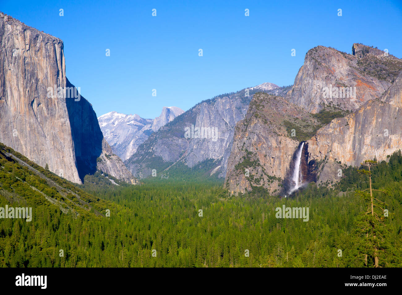 El Capitan Yosemite Half Dome et dans les parcs nationaux de la Californie US Banque D'Images