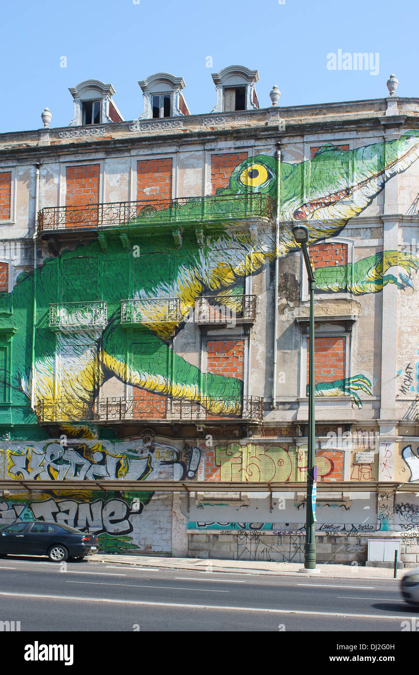 Le centre-ville de Lisbonne, Portugal Banque D'Images