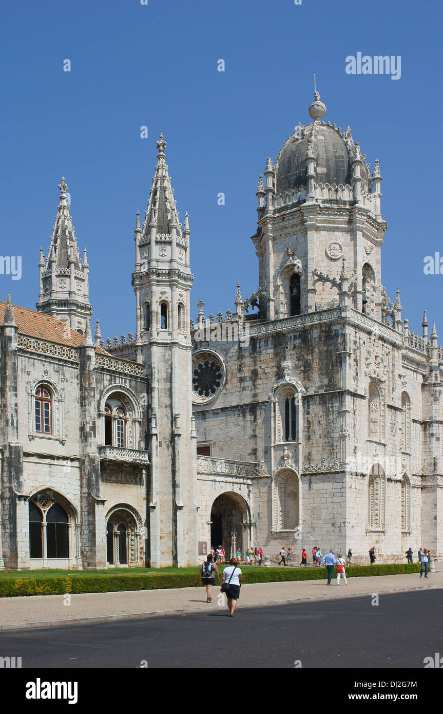 Mosteiro dos Jerónimos Lisbonne Lisboa Portugal style architectural manuélin Banque D'Images