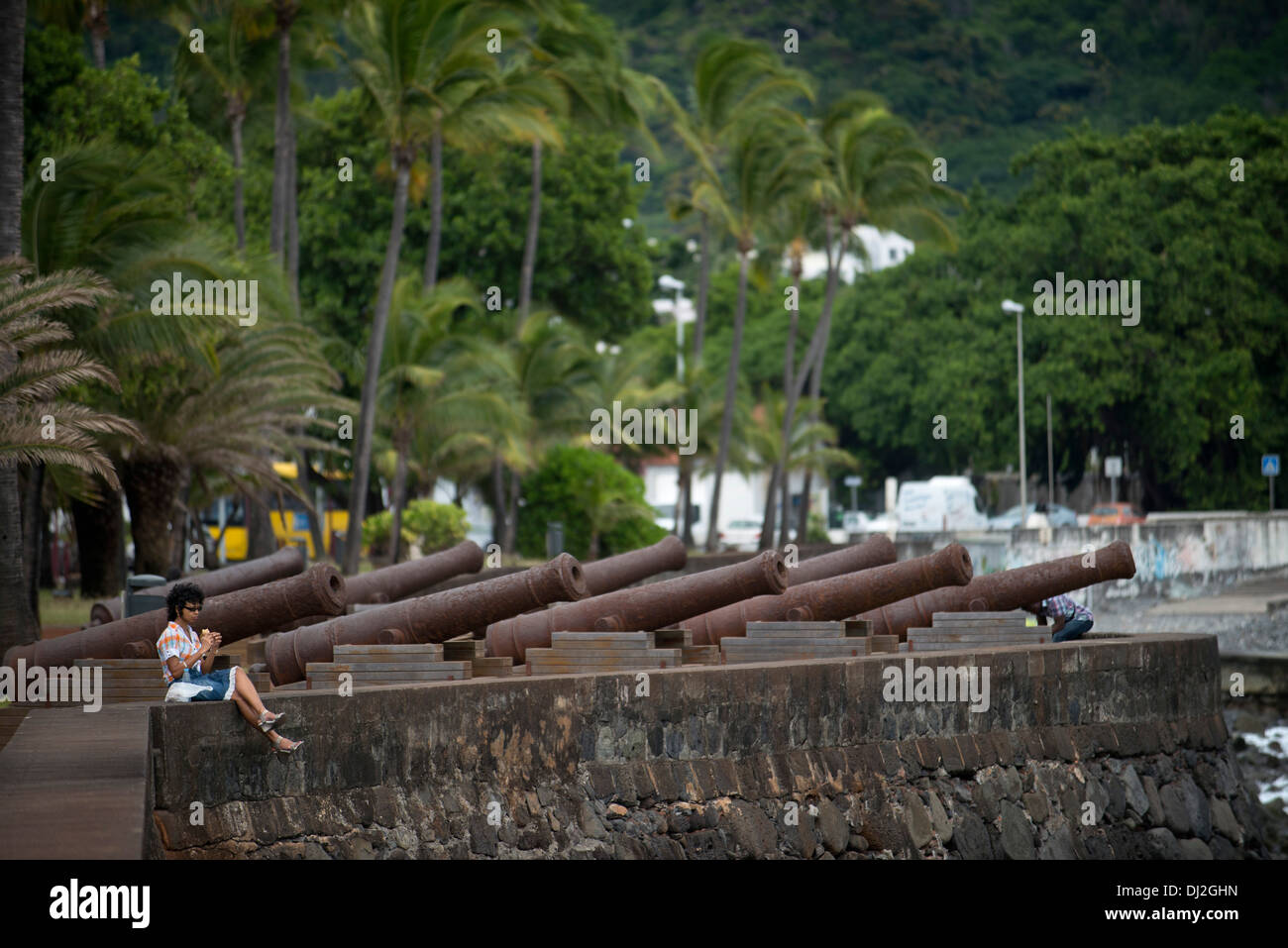 Les chanoines de Barachois. Le Barachois est la plus septentrionale des district de Saint-Denis, la capitale de l'île de la réunion. Banque D'Images